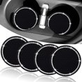 thumbnail image 1 of 4 posavasos de silicona de cristal para coche Oso de Fresa Negro 2,75 pulgadas, 1 of 4
