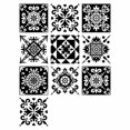 thumbnail image 1 of Pegatinas de pared para azulejos en blanco y negro, 10 unidades (6 x 6 pulgadas), pegatinas decorativas para salpicaduras de cocina y baño, calcomanías impermeables extraíbles, 1 of 5