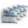 thumbnail image 5 of Ambesonne Amsterdam Throw Pillow Cover 4 Pack, Canal Houses Travel Words, 20", Multicolor, 5 of 7
