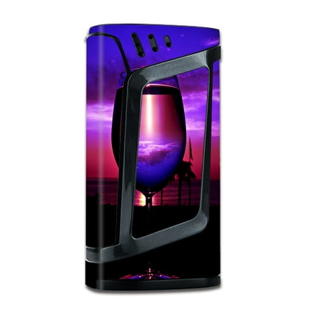 Skins Decals For Smok Alien 220W Tc W/Grip-Guard / Tropical Sunset Wine Glass