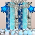 thumbnail image 4 of Christmas Party Decorations - 2 Pack Foil Fringe Curtains 3.3 X 6.6 ft Snowflake Tinsel Streamers Photo Backdrop for New Year Christmas, Ugly Sweater Party Decor, 4 of 4
