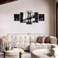thumbnail image 2 of Elephant Stock Iconic Manhattan Bridge Wall Art - Horizontal Multi Panel Canvas - Living Room Wall Decor - Architecture Multi Panel - Black And White Decor - 74" x 34", 2 of 8