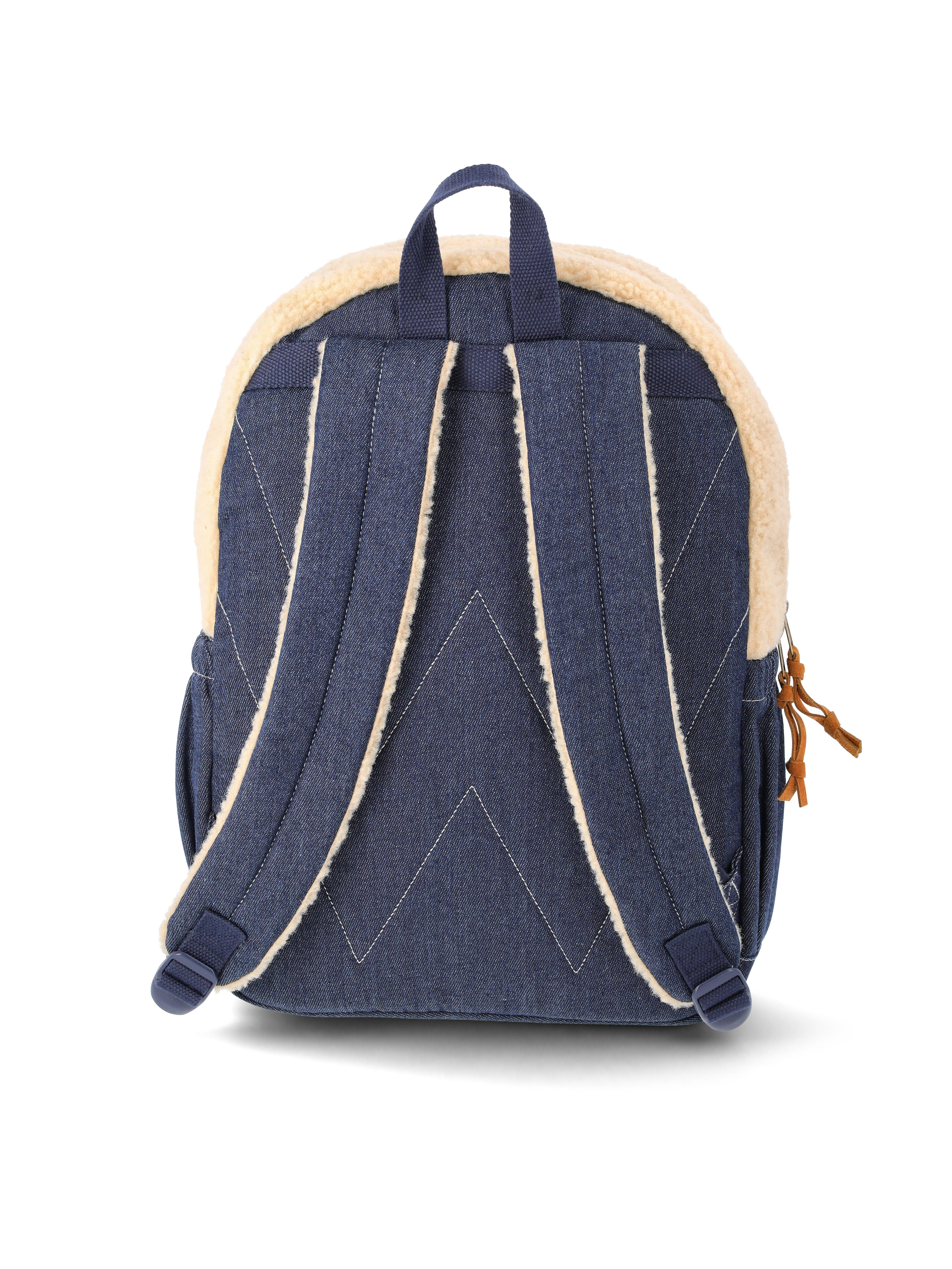 Wrangler Men’s and Women’s Denim and Shearling 17" Laptop Backpack, Blue