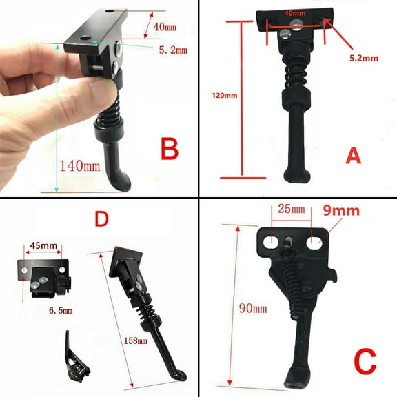 Kickstand Foot Brace Support Replacement Aluminum Alloy Universal Scooter Slope Bracket 8 Inch/10 Inch Scooter Spare Part C Fangkenuo