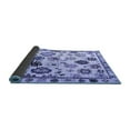 thumbnail image 2 of Ahgly Company Indoor Square Abstract Blue Modern Area Rugs, 3' Square, 2 of 4