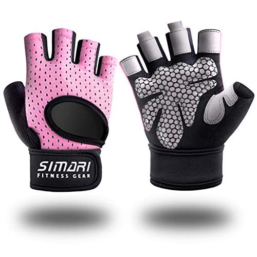 NEW Womens Gym Fit Grip Weight Lifting Gloves Ladies Workout Crossfit Pink Gym 