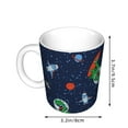 thumbnail image 2 of Yiaed Dinosaur Astronaut Print Ceramics Coffee,Large Handle Design,Extra Large Tea and Coffee Cup for Office and Home Mugs, 2 of 6