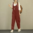 thumbnail image 3 of Baberdicy Women's Pants Women's Loose Long Sleeveless Jumpsuit Overalls Trousers Casual Pants, Pants Sweatpants Women Brown, 3 of 7