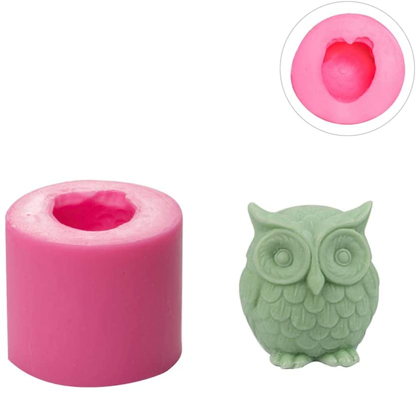 Silicone Soap Molds Two Owls and 1 Mini Happy Faces New !