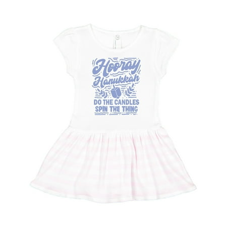 

Inktastic Funny Hanukkah Candles Dreidel Gift Toddler Girl Dress