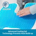 thumbnail image 5 of Cooling Gel Seat Cushion for Long Sitting - Memory Foam Chair Pillow for Sciatica Pain Relief - Orthopedic Gel & Memory Foam Coccyx Pad for Tailbone Pain - Office Chair Cushion for Back Pain, 5 of 8