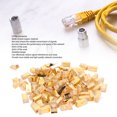 thumbnail image 3 of 100pcs RJ45 CAT6e Pass Through Connectors, Pure Copper, Shielded, Plug And Play, Ethernet Cable Crimp Ends For Reliable Transmission And Gigabit Speed, 3 of 8