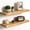 Natural Finish-Live Edge-24", 2-Pack, variant on Solid Elm Wood Live Edge Floating Shelves For Wall 24 X 8 Inch Rustic Set Of 2 With Invisible Brackets Living Room Bedroom Kitchen