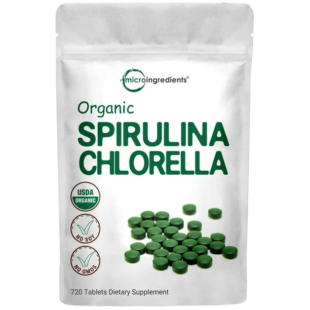 MicroNutrients Organic Spirulina & Chlorella, 720 Tablets -