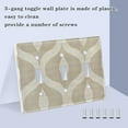 thumbnail image 3 of Yayeee Toggle Light Switch Wall Plate 2-Gang 4.56"x4.48" Decorative Outlet Cover, Light Brown Pattern, 3 of 7