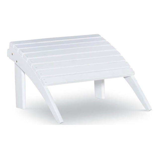 Pemberly Row Pouf d'Extérieur en Bois d'Acacia Massif et Robuste, Teinte Blanche