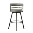 thumbnail image 6 of Steve Silver Gene Metal and Beige Faux Leather Swivel Bar Stool, 6 of 9