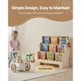thumbnail image 4 of KFFKFF Montessori-Inspired 3-Tier Kids Bookshelf with Scalloped Design, Front-Facing Bookcase for Toddlers, Includes Dual Hooks for Backpacks, Ideal for Kids' Rooms, Living Areas, Entryways, 4 of 9