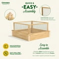 thumbnail image 6 of Greenes Fence 4' x 4' x 10.5" (3/4" Thick) Premium Cedar Raised Garden Bed with CritterGuard Fence System, 6 of 8