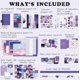 thumbnail image 2 of 351 Piece Scrapbooking Accessories Kit, Purple Aesthetic Bullet Journal Scrapbook Kit with A6 Grid Notebook, DIY Scrapbooking Gift for Teen Girls - Mo, 2 of 5