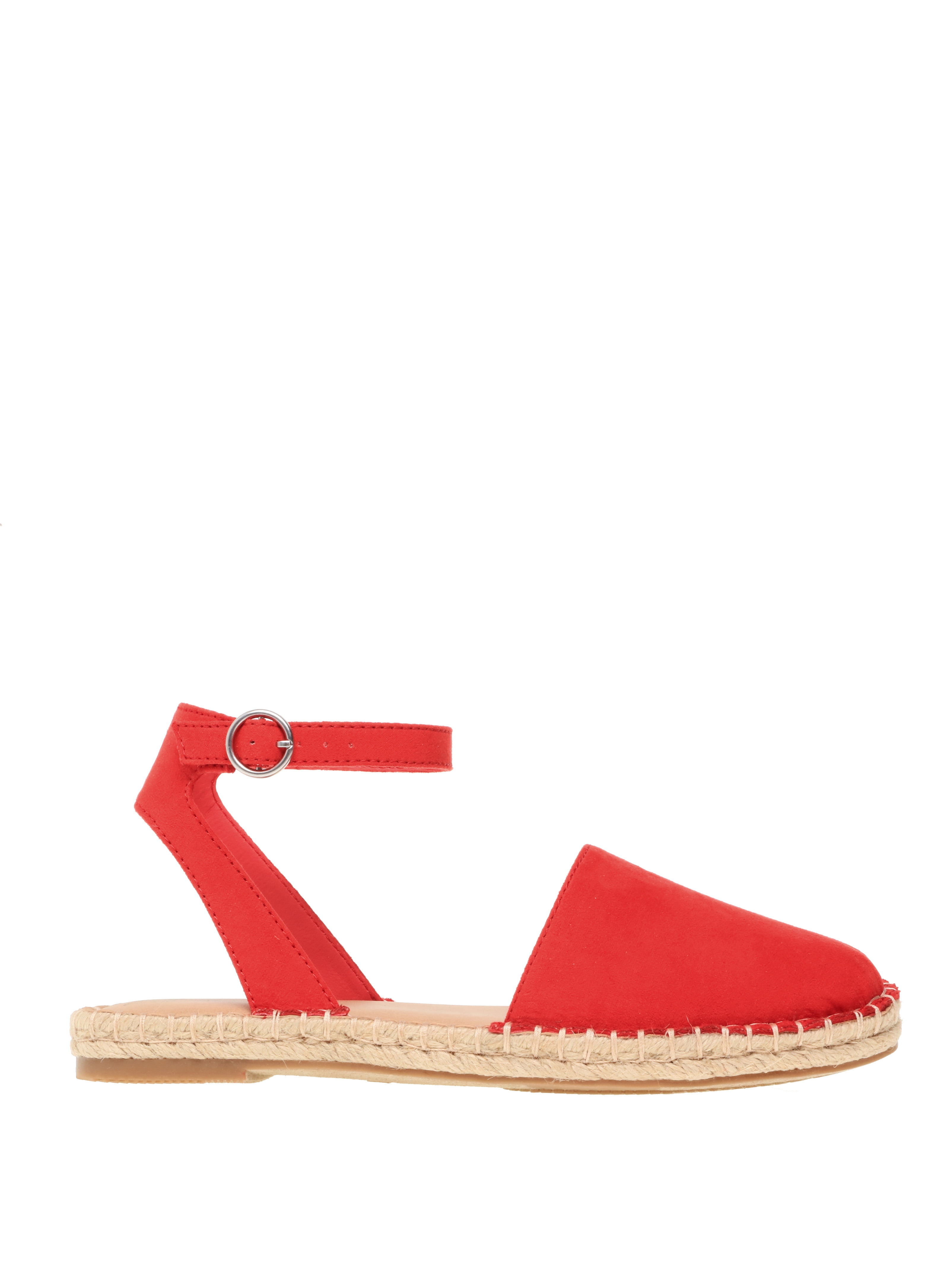 red closed toe espadrilles