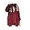 Claret, variant on The Warmy Oversized Hoodie Dress Women, First Ones Casual Drawstring Pullover Long Sleeve Split Hem with Kangaroo Pocket