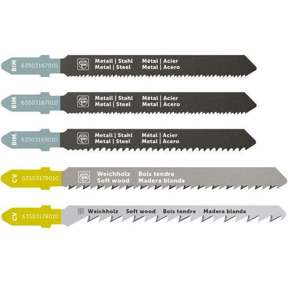 Fein 5 Piece Jigsaw Blade Starter Set