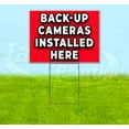 thumbnail image 1 of Back Up Cameras Installed Here (18" x 24") Yard Sign, Includes Metal Step Stake, 1 of 6