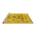 thumbnail image 2 of Ahgly Company Machine Washable Indoor Rectangle Abstract Yellow Modern Area Rugs, 2' x 3', 2 of 4