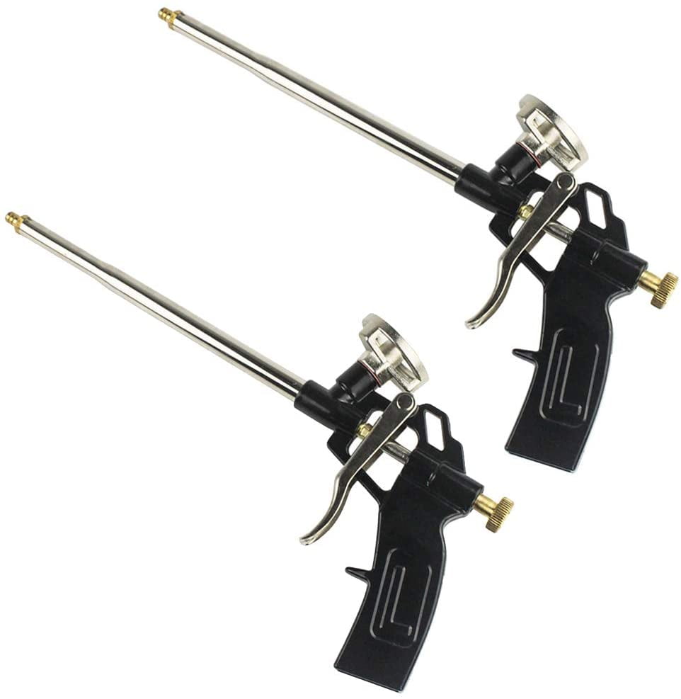 2 Pack Foam Gun, Picowe Foaming Gun Pu Expanding Caulking Gun Metal