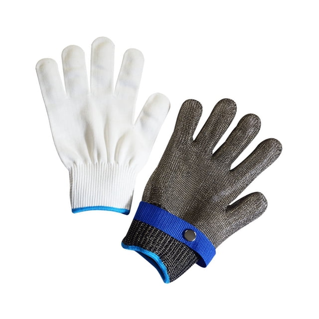 Guantes de trabajo Bling Bling 2 piezas protección antilaborales acero inoxidable y nailon