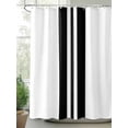 thumbnail image 2 of Black Stripes Shower Curtain, Festival Waterproof Shower Curtain Set with 12 Hooks Lightweight Washable Fabric Shower Curtains for Bathroom 72x84 Inches, 2 of 6
