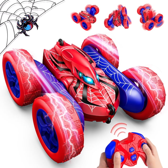 Excitobo Spider Remote Control Car,RC Cars for 4-12 Year Old Boy Double Sided 360°Flip 4WD Rechargeable Drift RC Race Car Toys for 4 5 6 7 8 9 10 11 12 Year Old Boys Girls