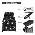 thumbnail image 4 of Yiaed Crescent and Stars Print School Backpack College Backpack Daypacks for Students High School Spacious and Durable Daypack for Work and Travel-One Size, 4 of 6