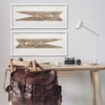 thumbnail image 2 of Stupell Industries Minimal Laundry Clothespins Abstract Painting White Framed Art Print Wall Art, 30 x 13, Set of 2, 2 of 9