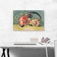 thumbnail image 2 of ARTCANVAS Rooster, Hen and Chicken with Spiderwort 1830 Canvas Art Print by Katsushika Hokusai - Size: 26" x 18" (0.75" Deep), 2 of 9