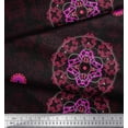 thumbnail image 3 of Soimoi polyester Crepe Fabric Sacred Geometry & Filigree Damask Print Fabric by Yard 52 Inch Wide, 3 of 3