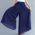 thumbnail image 4 of LLYwey Women Work Pants Fashion Women Summer Casual Loose Elastic Waist Comfy Trousers Pants Pants Rompers Female Long Pant Style H1163 Navy One Size, 4 of 8