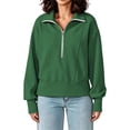 thumbnail image 2 of BUIGTTKLOP Cropped Sweatshirts for Women Half Zip Lightfleece Lined Pullover Tops Fall Fashion Clothes 2026, 2 of 8