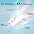 thumbnail image 4 of Mouse Gamer Mubitech Sx10 Rgb 6 Botones 10,000 Dpi 30g 128ms (blanco), 4 of 9