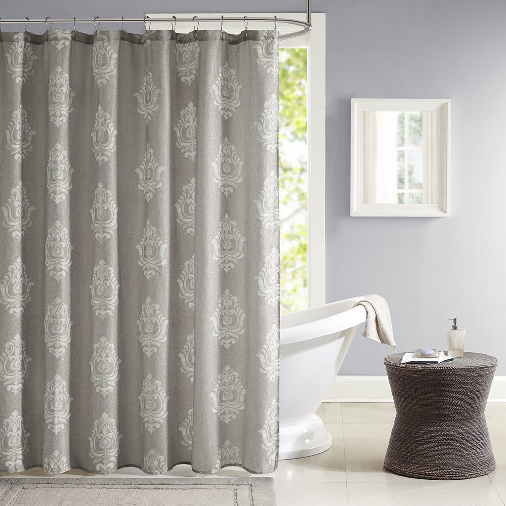 Montclair Texture Printed Shower Curtain Grey 72x72, Brighten up your ...