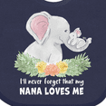 thumbnail image 4 of Inktastic I'll Never Forget That My Nana Loves Me with Cute Elephants Boys or Girls Baby Bib, 4 of 4