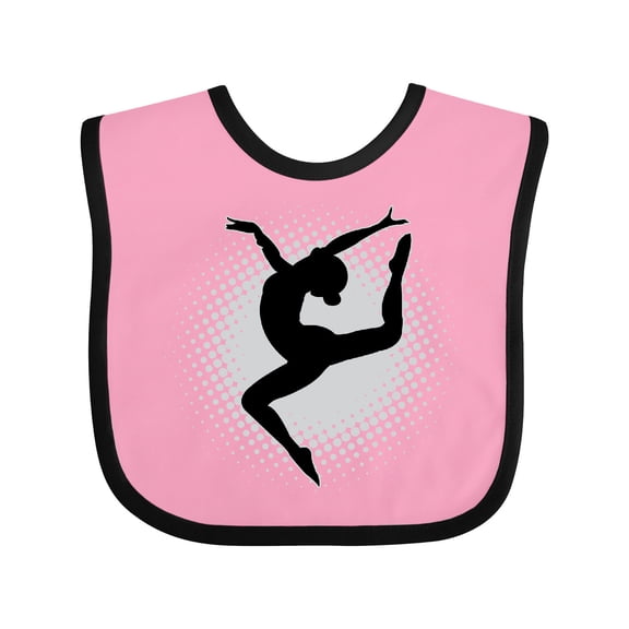 Inktastic Ballet Dancer Silhouette Ballerina Girls Baby Bib
