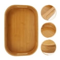 thumbnail image 2 of 1Pc Bamboo Tray Practical Food Serving Tray Household Snack Dessert Storage Tray, 2 of 6