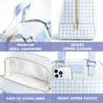 thumbnail image 4 of Fit & Fresh Minneola Lunch Bag for Women, Large Lunch Tote, Reusable Insulated Lunch Bag for Work, Stylish Lunch Box, Blue Gingham, Designed to Help with Packed Lunches and Daily Commutes, 4 of 12
