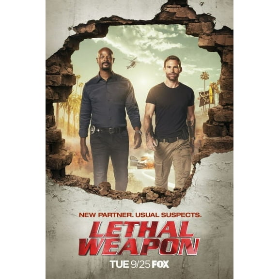 Lethal Weapon Tv Poster 24In x 36In Art Poster 24x36 Multi-Color Square Adults Best Posters