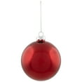 thumbnail image 5 of Northlight 2-Finish Christmas Glass Ball Ornaments - 4" (100mm) - Red - 4ct, 5 of 9