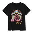 thumbnail image 2 of Delliss Girl Short Sleeve T-Shirts Summer Kids Birthday Graphic Crew Neck Tee Tops Casual Tops 2-15Y, 2 of 6