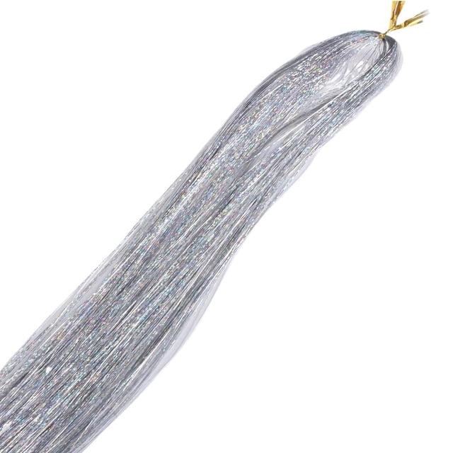 SharkTRUE Colorful Sparkle Shiny Hair Wig Diy Glitter Hair String Braiding Hair Tool Metallic Gold Shiny Hair String Hair Extension Thread Festival Look