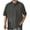 Dark Gray, variant on WREESH Men's Solid Color Henley Shirt - Sporty Short Sleeve Pullover with 3-Button Placket, Athletic Wear for Training